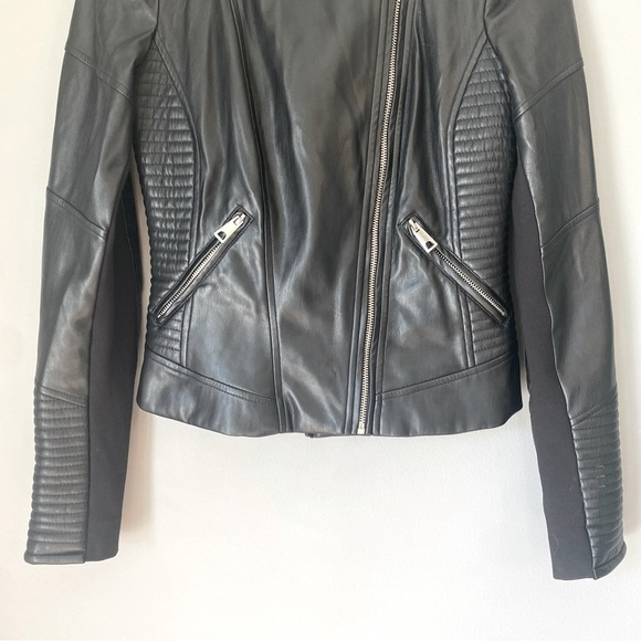Zara Trafaluc Black Faux Leather Biker Jacket - Picture 9 of 14